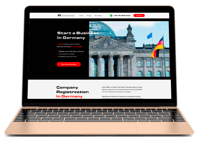 Лендинг для юридической компании Kaiser Estate